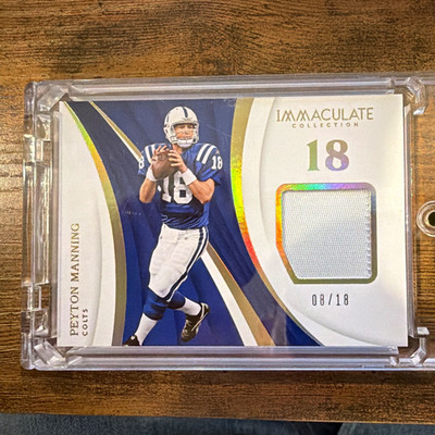 Panini 2018 Immaculate Numbers Peyton Manning Colts Memorabilia 8 of 18 #NU-21