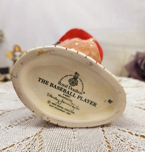 Vintage Royal Doulton 'The Baseball Player Red Cap' Small Character Jug - Imagen 8 de 8