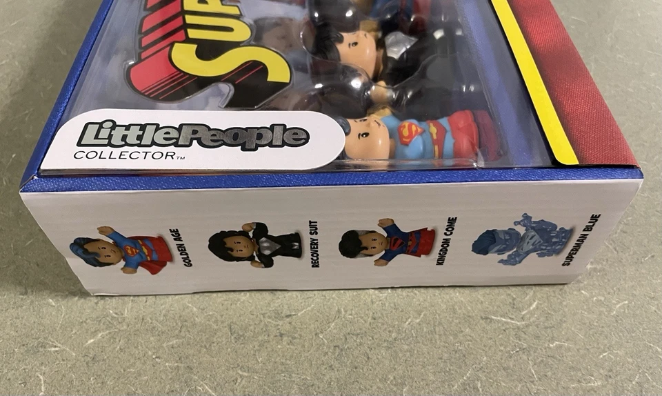 Fisher-Price Little People Collector DC Superman Figure Pack Toy 4 pc Set - Image 4 of 4