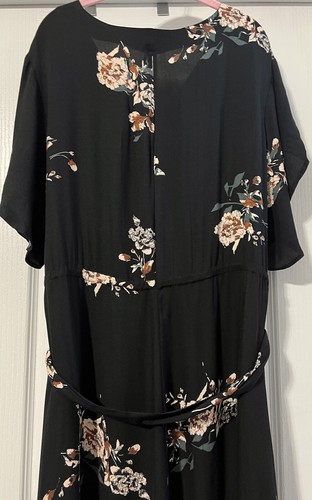 Ellos Keyhole Shirt Dress Women Sz 26 V-neck Floral Fairy Grunge Cottagecore - Picture 20 of 24