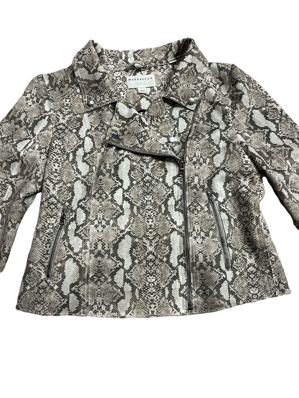 Veste Zipée Live A Little - Imitation Serpent à L'intérieur, Imprimé Animalier, Taille L