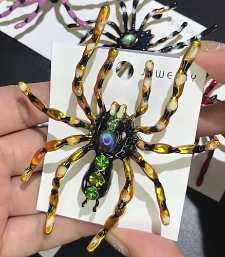 Big Spider Brooches Pins For Women Men Fashion Jewelry Gifts Casual Party Badges - Picture 36 of 77