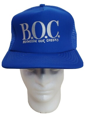 Trucker Hat Blue Cap Mesh Snapback  B.O.C. Between Our Cheeks Classic Retro