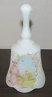 Fenton Glass Bell Artist Signed D. Anderson Hand Painted Music Box Wedding Love