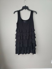 Nine West Flowy Tank Dress Black Sz 6 Boho