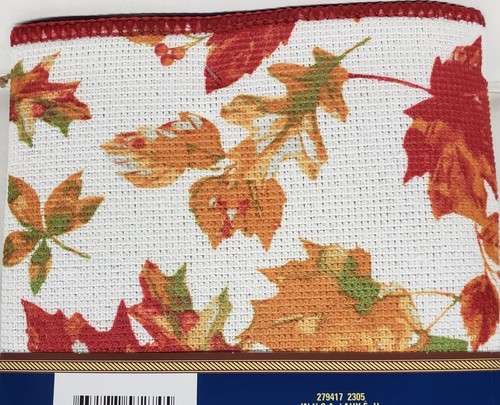 Printed Microfiber Dish Drying Mat, 12"x18", FALL COLORFUL LEAVES, burgundy, GR - Picture 7 of 14