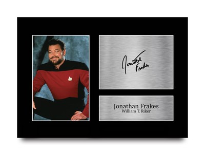 Jonathan Frakes Star Trek William T Riker Signed Autograph A4 Print for TV Fans