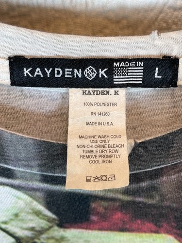 Kayden K USA Burning Astronaut Double-Sided Print Mens T-Shirt Size L - Picture 2 of 11