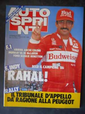 AUTOSPRINT 46 1986 F1 COLONI MURRAY MCLAREN F. INDY RAHAL [SC50]