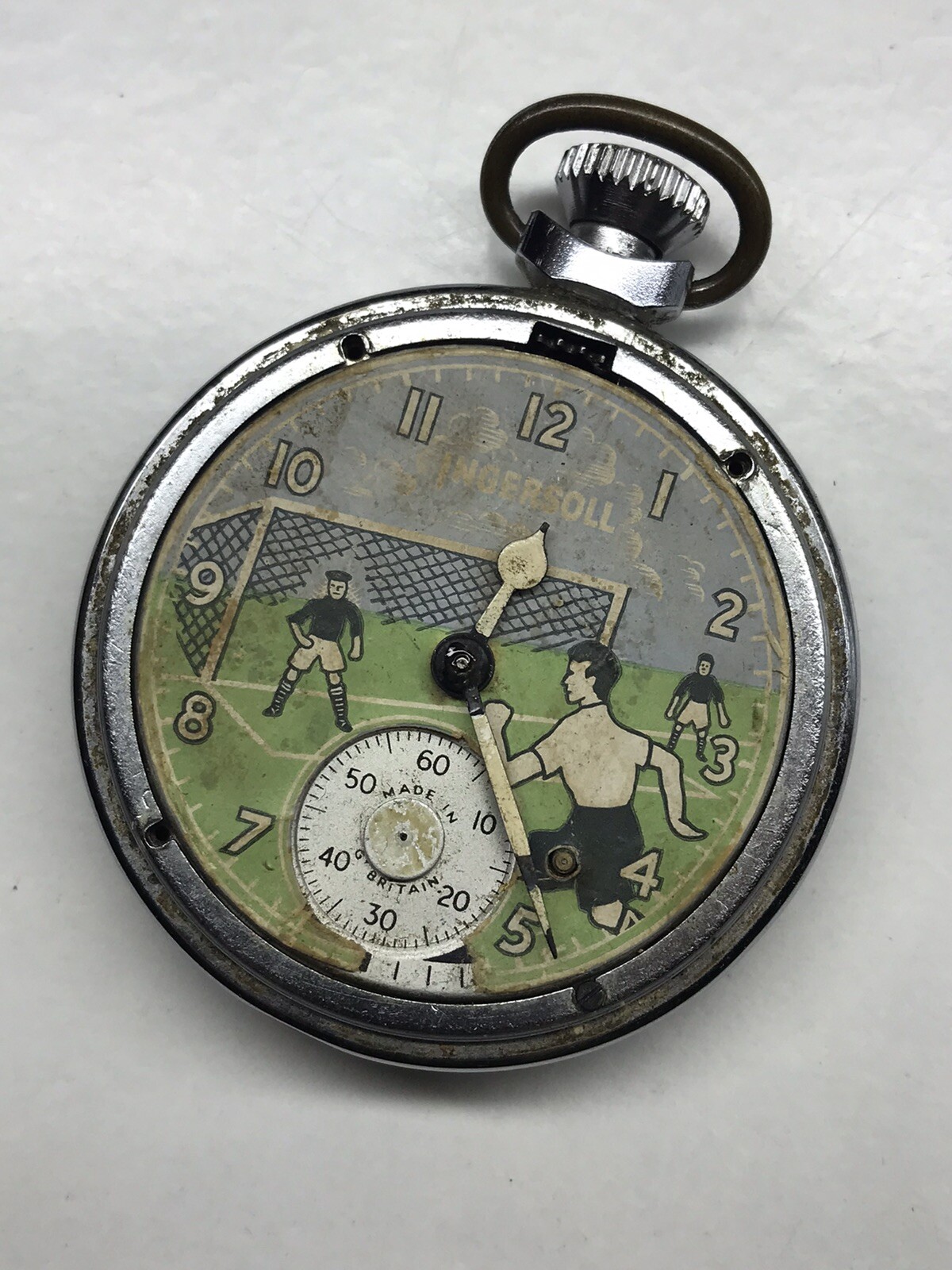 Vintage Ingersoll Football Soccer Pocket Watch 1953 1950s eBay