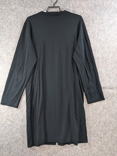 Josephine Chaus Cardigan Women Large Black Liquid Knit Button-Up Long Timeless - Picture 6 of 12
