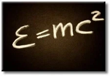 Einstein E=Mc2 Picture on Stretched Canvas, Wall Art Décor, Ready to Hang