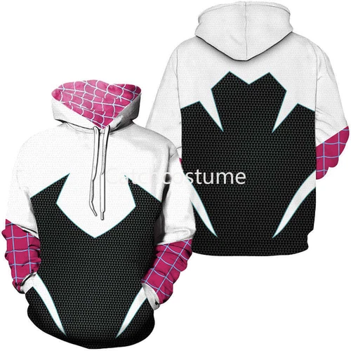 Spider-Man Across the Spider-Verse Gwen Stacy Hoodie Pullover Cosplay Costume