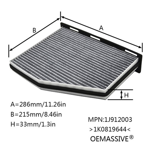 Innenraumluft Pollenfilter Innenraumfilter Für Audi A3 ,Q3 VW Golf Passat Touran - Bild 5 von 6
