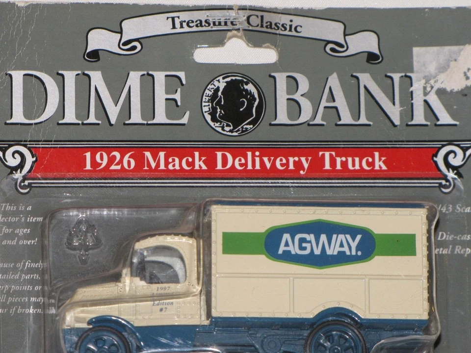 Camión de reparto Treasure Classic Dime Bank 1926 1997 Mack Agway edición limitada 7 Foto 3 de 4