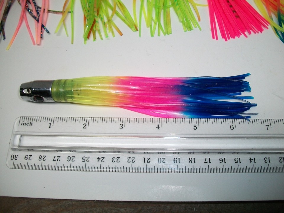 lot of 7 Saltwater Jet Head Fishing Trolling Lure Tuna,Mahi Wahoo T46