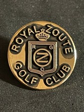 Rare Royal Zoute Golf Club 3/4" Metal Stem Golf Marker - Knokke-Heist, Belgium