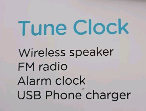 Capello Tune Clock Radio Bluetooth Speaker Dual Alarm Large Easy Read Black CR60 - Picture 3 of 10