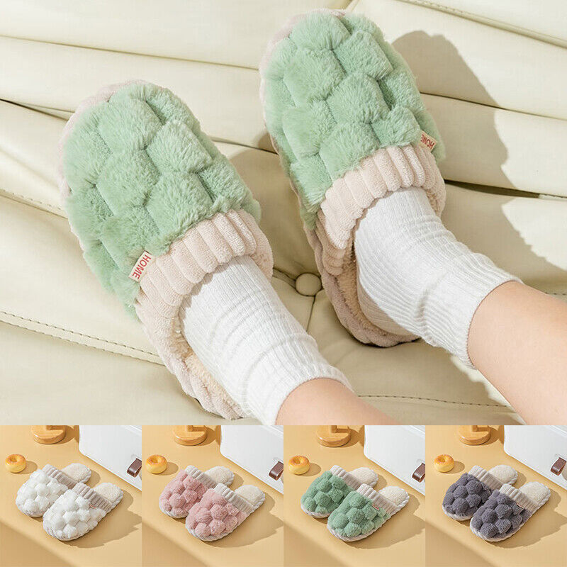 SAOLA Scarpe pantofole donna calde foderate in pelliccia sintetica comode suola morbida taglia outdoor