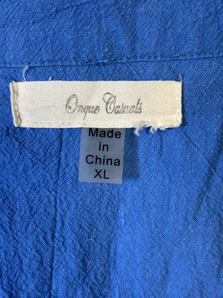 Chaqueta Cárdigan Onque Informals Abotonada Media Manga Algodón Azul Mujer Talla XL Foto 3 de 4