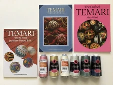 TEMARI BALL supplies: 3 books (Vandervoort, Wood) + 6 spools of serger thread