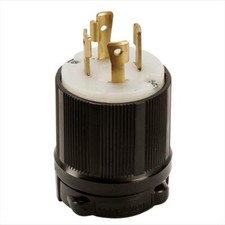 Grounding Locking Plug, 30A 600V AC, 3 Pole 4 Wire, cUL Listed, NEMA L17-30