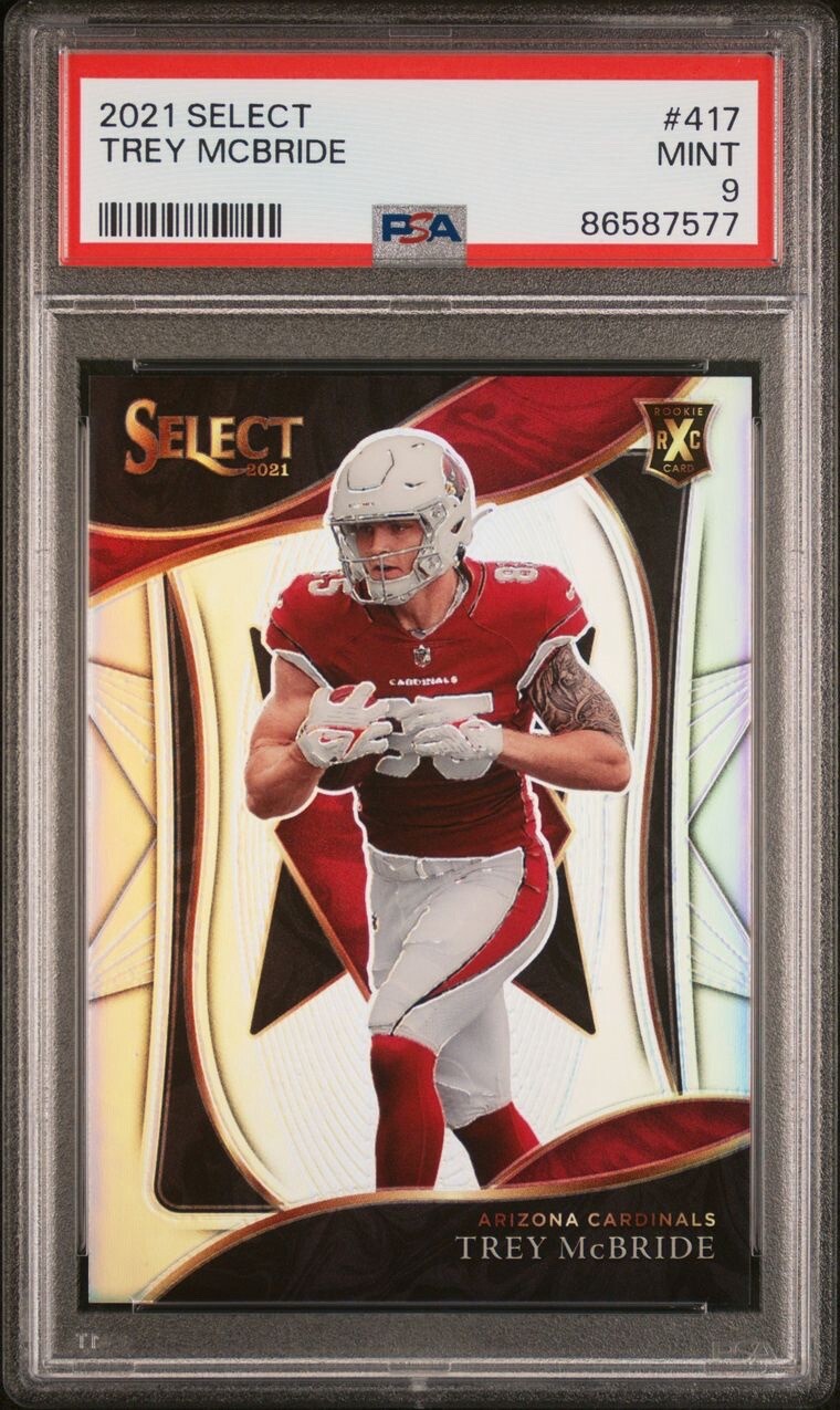2021 Panini Select Silver Prizm XRC #417 Trey McBride Cardinals RC Rookie PSA 9