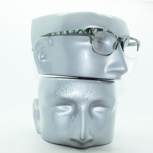 Retro Green Floral Flower Frame 60's Bottomless Reading Glasses +2.25 Strength - Picture 2 of 4