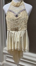 COMPLETELY CUSTOM PALE YELLOW LYRICAL DANCE COSTUME/DRESS IN CM