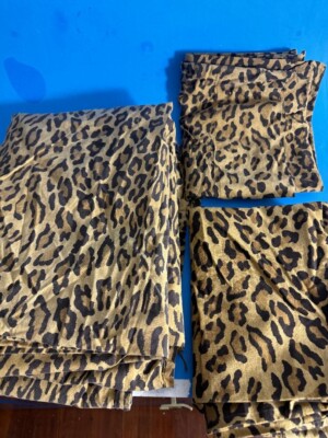 Ralph Lauren Aragon Neutral Leopard Animal Print Queen Flat Sheet 2