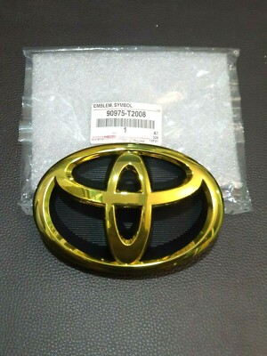 TOYOTA GOLD 150MM x 105MM LOGO EMBLEM BADGE FOR GRILLE TOYOTA VIOS