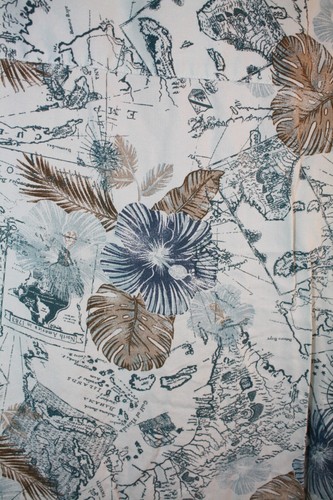 Island Shores Men's XL XLarge Hawaiian Shirt Washable Palm Silk Feel Blue - Picture 14 of 14