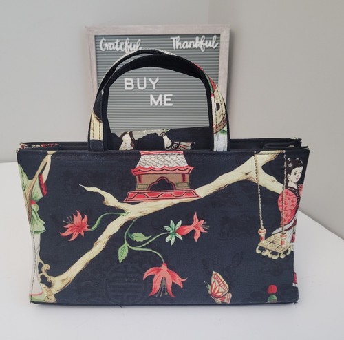 OKPTA Oriental Sequined Handbag Printed Sequined Purse 7.5" x 11" - Picture 8 of 11