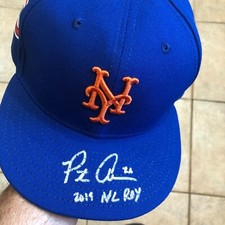Pete Alonso Game Used Cap Memorial Day Signed/inscribed 2019 NL ROY