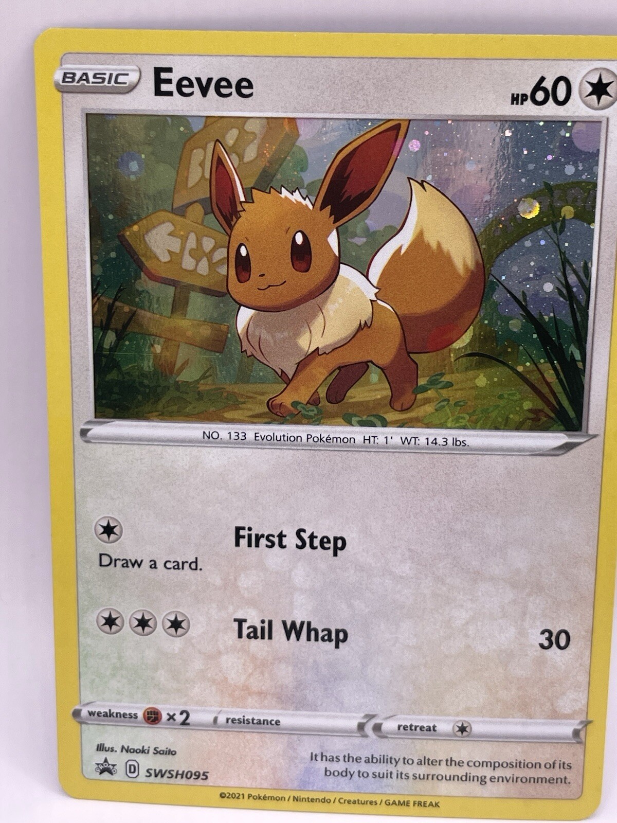 Eevee Black Star Promo Holo SWSH095 Pack Fresh Pokémon NM