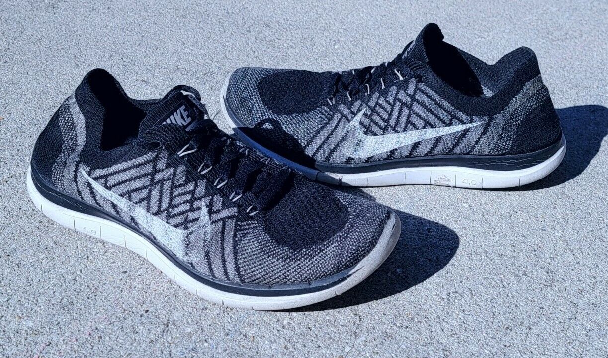 Free 4.0 Flyknit Oreo Black White Running Women's Size 8 | eBay