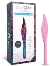 PlusOne Discreet Vibrating Feather Soft Touch Tickler, 5 Vibration Settings *NEW