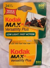Kodak Max Versatility Plus 800 35 mm Film 24 EXP 10/2005 Date