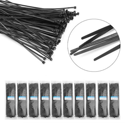 Nylon 66 Plastic 40 lbs Zip Trim Wrap Cable Loop Ties Wire Self Lock 1000PCS 12''