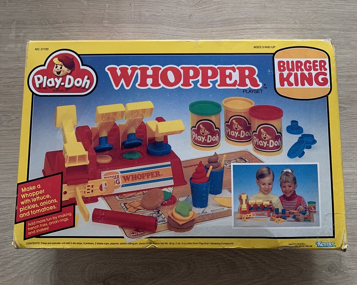 NEW 1988 Kenner Restaurant Burger King Whopper Play Doh Playset