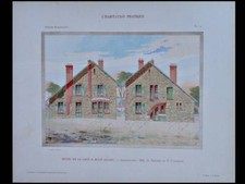 Boucé, Allier, Maison route de la gare - 1908 - PLANCHE COULEUR - TEISSERE