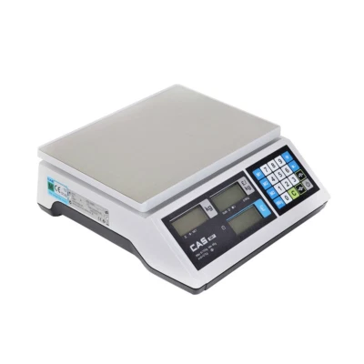 New Cas Retail Weighing Scale Flat | Scoop Options - 6kg | 15kg - Trade Approved