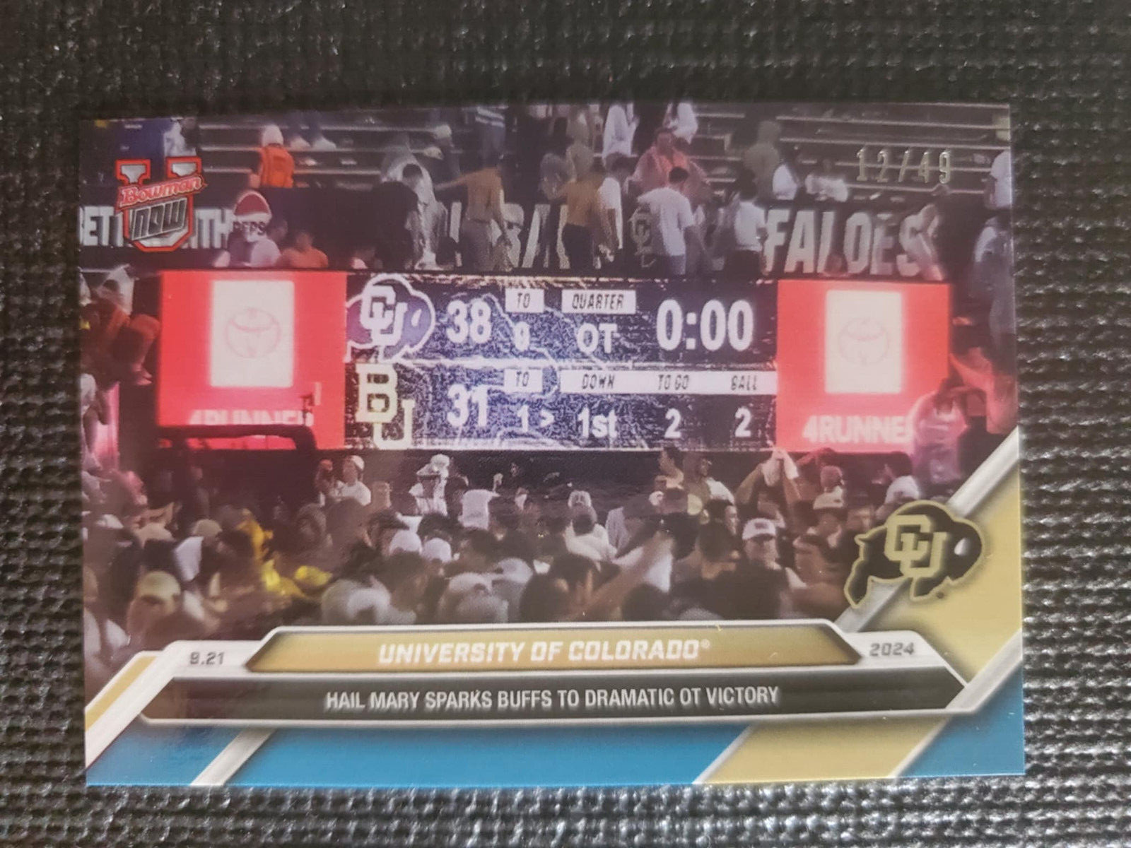 University of Colorado 2024 Bowman U Now Football 17 Blue Parallel 12/49