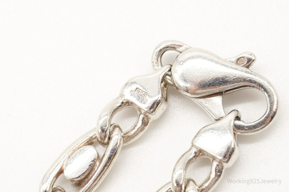 Vintage Italian Modernist Style Sterling Silver Link