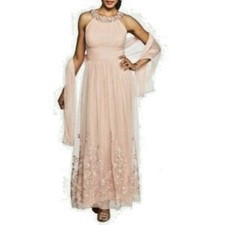 NEW Jessica Howard Blush Pink Embellished Gown Size 6