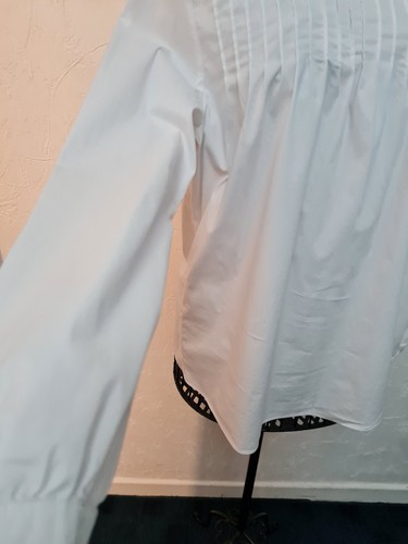 Esprit Womens Cotton Shirt Blouse White Size 12 - Picture 10 of 10