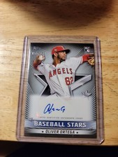 2022 Topps Series 2 Baseball Stars Auto Black Oliver Ortega #055/199 (BSA-OO) RC
