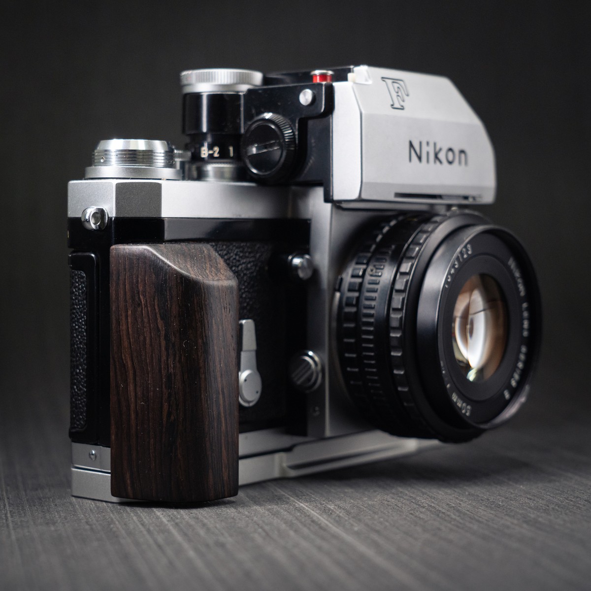 New Wood Wooden Hand Grip L Holder For Nikon F Camera Aluminum