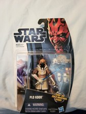 Star Wars The Clone Wars Plo Koon 3.75  w  Snap on Cold Weather Gear CW6 New