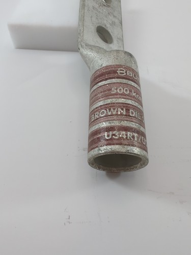 Burndy Crimp Lug YAZ34-2N 500 KCMIL N500 Brown Die 299/20 - Picture 5 of 5